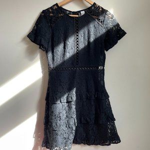 Divided H&M Lace Layered Eyelet Ruffled Dress sz 6